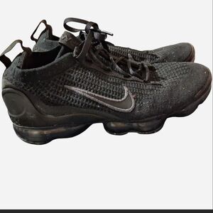 Nike Womens Black Knit VaporMax Air Running Sneakers
